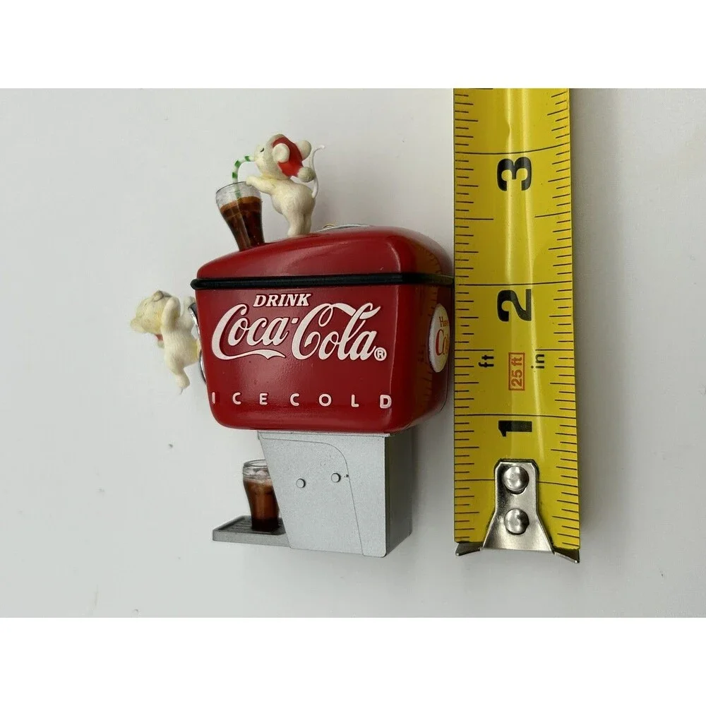 COCA-COLA 1990 Enesco CHRISTMAS ORNAMENT HAPPY MICE HAVE A COKE AND A SMILE Vtg